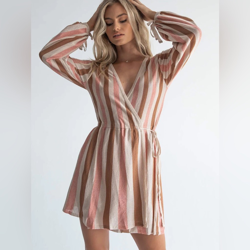 NWT Princess Polly Chiara Mini Dress Beige Multi XS